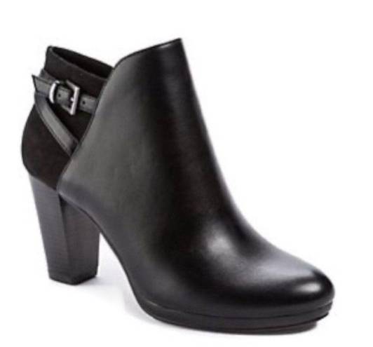 Andrew Geller  Booties Keira Black Ankle Block Heel Boots Size 11M