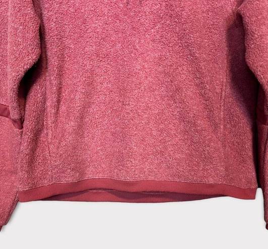 Nike  Therma Fleece Cowl Neck Pullover Sweatshirt Size Small Cedar Pink Fuzzy