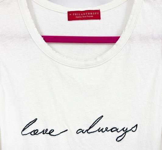 n:philanthropy  White Tank “love always” Size Small Revolve Summer