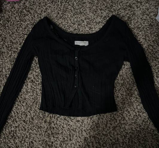 Aeropostale Cropped Black Cardiagn