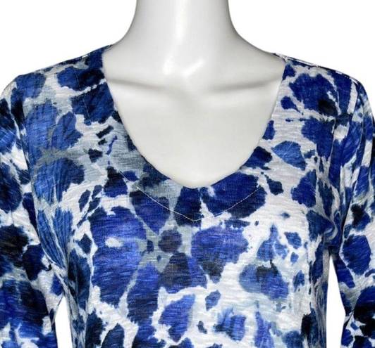 Habitat  Shirt Womens Small Blue White Floral Flowers Lightweight Knit Bloomcore