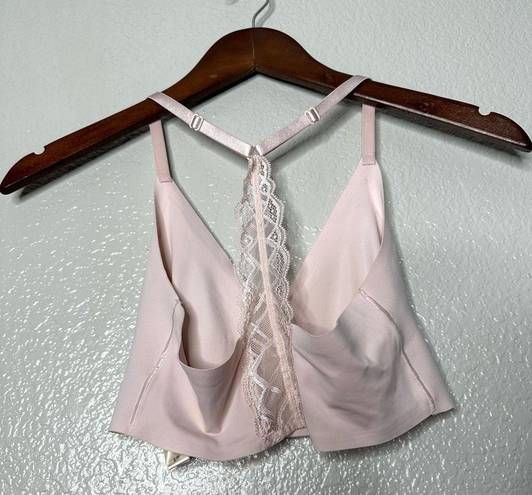 Krass&co True &  Women's Body Triangle Lace Racerback Bra Peony Lightweight