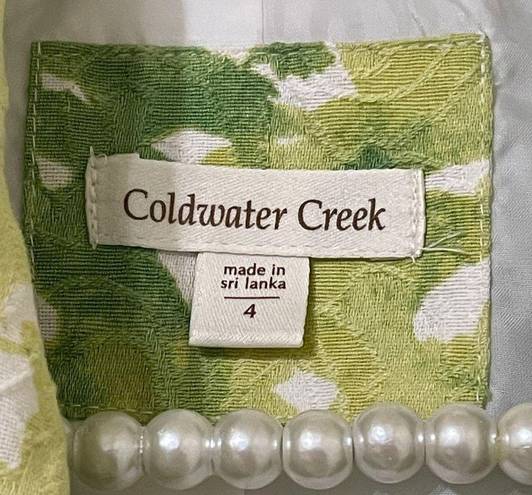 Coldwater Creek  Blazer Size 4 Watercolor Colorful Preppy Business Office Preppy