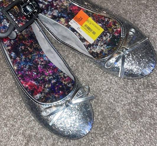 Faded Glory - New  sparkle glitter ballet shoes flats size 6