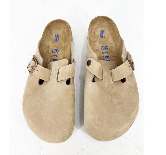 Birkenstock  Boston Suede Leather Soft Footbed Clogs Size 42