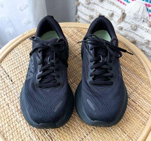 Hoka  One One Bondi 8 Black Low Top Road-Running Sneakers Women’s Size 7.5