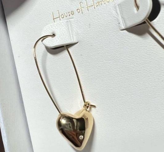 House of Harlow  1960 Dangle heart Earrings