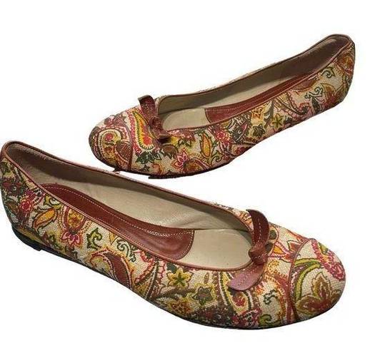 Krass&co to &  italy floral boho flats Size 7