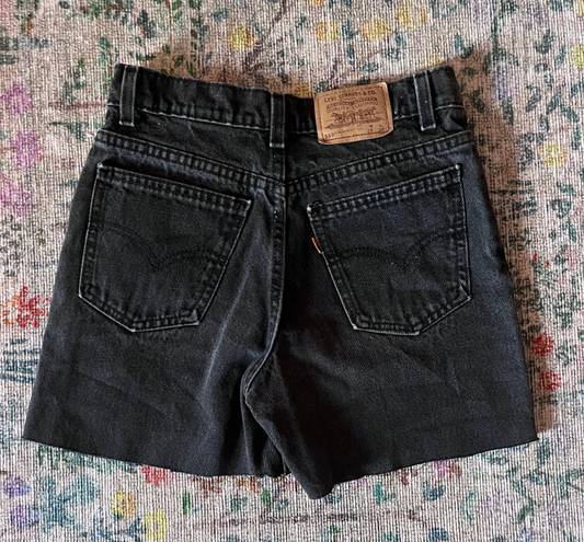 Levi’s Orange Tab Black Denim Shorts