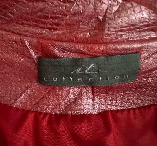 Vera Pelle Vintage  It Collection Red Leather Jacket Size Small