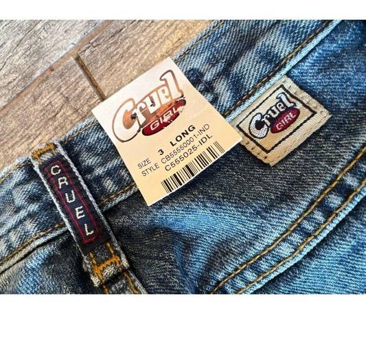 Cruel Girl NWT  Denim Jeans 3 Long 3L High Rise Mom Jean Vintage Relaxed