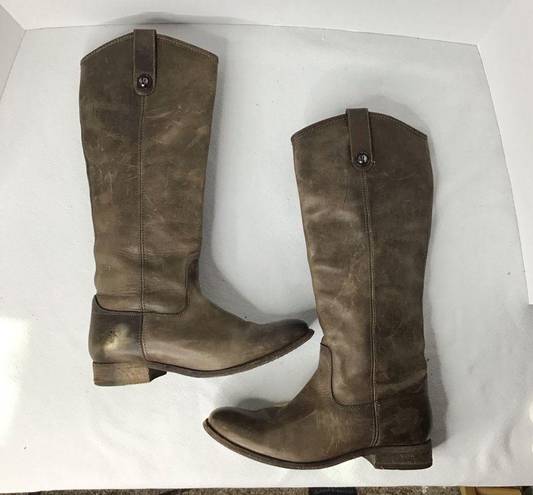 Frye  Melissa Button Brown Size 7 B Knee High Tall Riding Boots Women’s