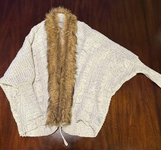 Hippie Love Hippie cardigan with faux fur detail