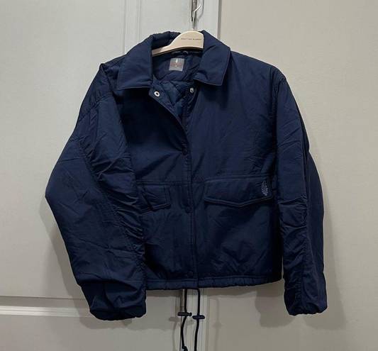 Free People Movement NEW  Midnight Navy Off The Bleachers Coaches Jacket XS $148