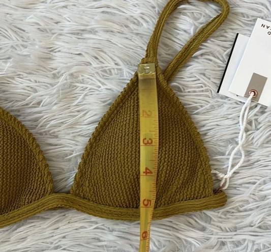 Good American  Women’s Always fits Triangle bikini top in dirty olive001 size 1