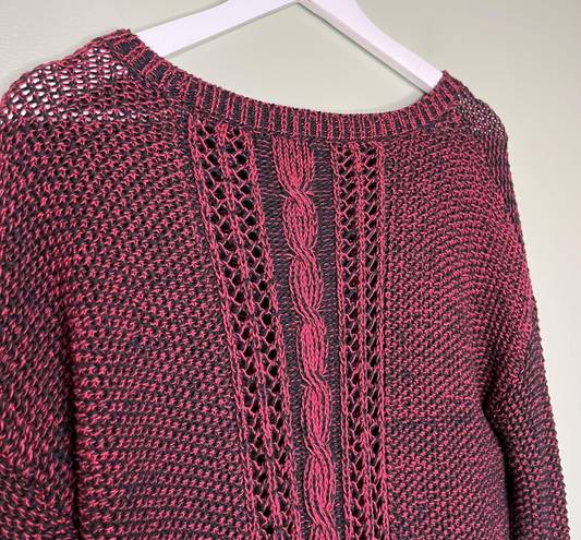 Sanctuary Women’s Easy Marle Knit Sweater in Scarlet Red and Black Size Small