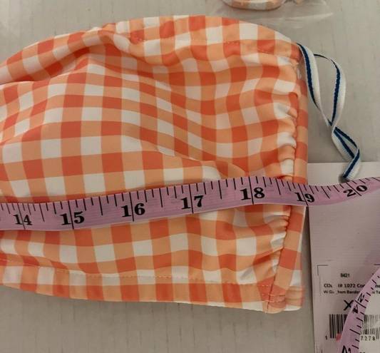 Southern Tide  Swim Top Conch Shell Gingham Bandeau Bikini Top Sz XL NWT w/Straps