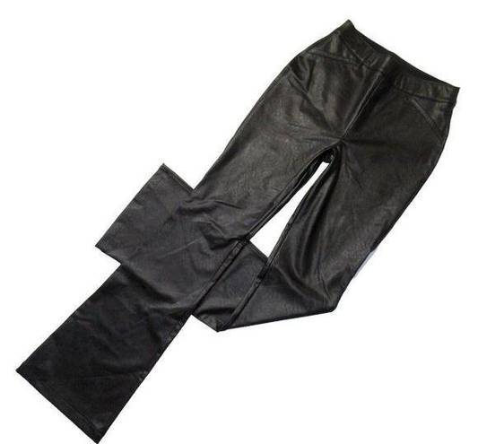 Spanx NWT  20457R Leather-Like Flare in Black Faux Pull-on Pants XS x 33