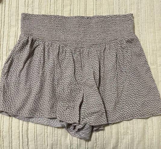 Aerie  High Waisted Printed Smocked Shorts