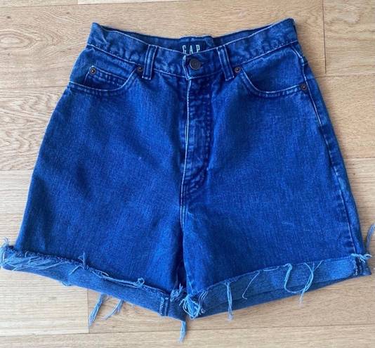 Gap High Waist Cutoff Jean Shorts Dark Wash Size 4