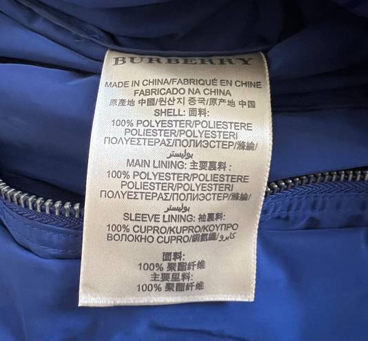 Burberry EUC  BRIT Royal Blue Belted Jacket