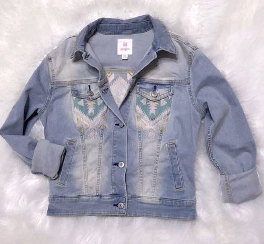 LuLaRoe -Harvey Light wash Blue Jean Jacket