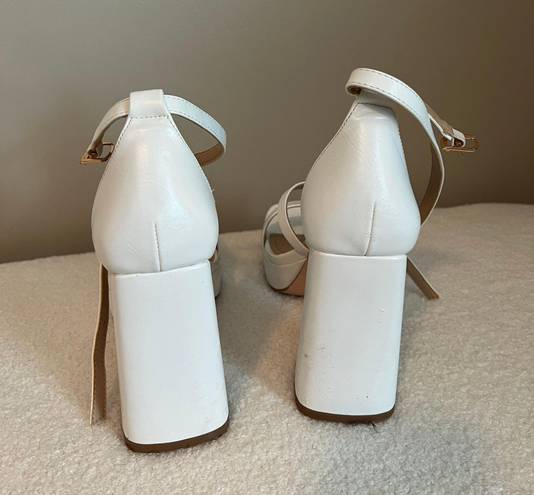 Heels Chunky White Size 8.5