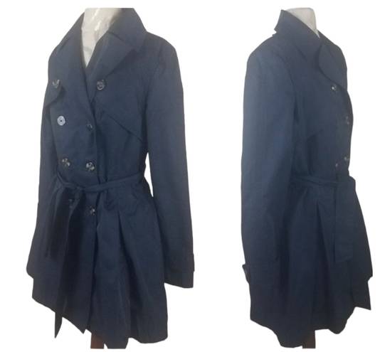 Laundry by Shelli Segal Navy Blue Trench Coat