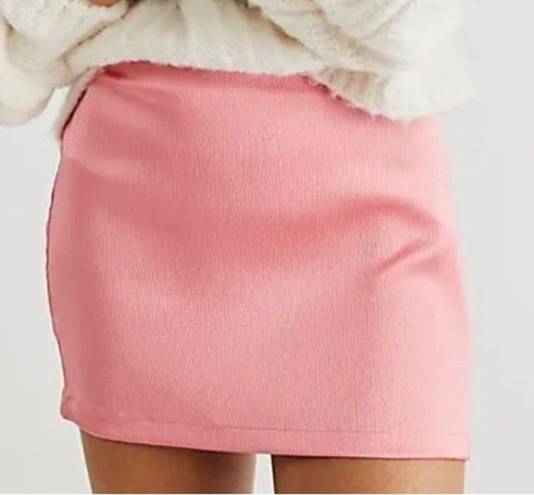 Free People Mini All the Way Skirt Pink Short Skirt Size 12 NWOT Large