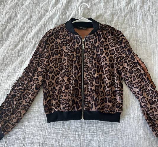 SheIn Leopard Bomber Jacket