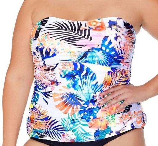 Raisin's  CURVE Protea Underwire Tankini Top Swimsuit Plus Size 24W NWT