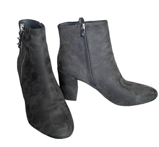 Nine West NEW  ZIPPER BOOT SUEDE GREY