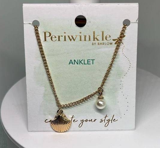 Sea Shell & Faux Pearl Anklet