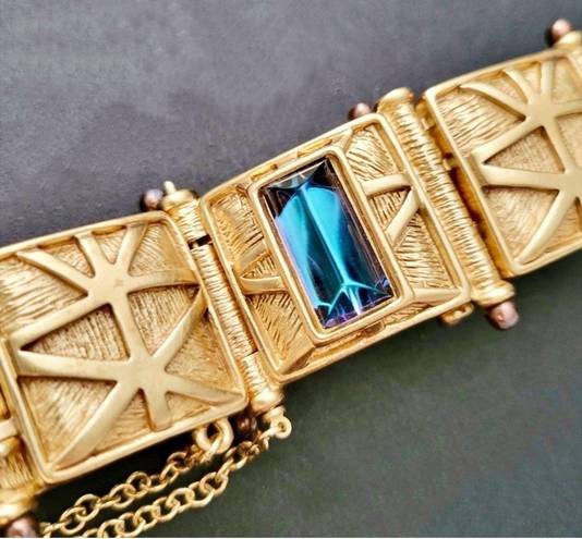 Givenchy Couture Crystal & Matte Gold Link Bracelet