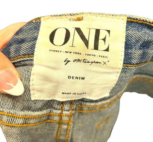 One Teaspoon  Awesome Baggies Destroyed Jeans Wolf Blue Size