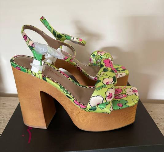 Betsey Johnson Women's Mandee Floral Printed Platform Heeled Sandal