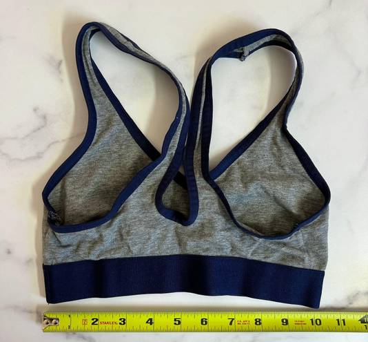 Tommy Hilfiger Gray And Blue Unlined Sports Bra Size Small