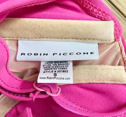 Robin Piccone NEW  Olivia Knotted Bikini Top in Fuchsia Pink Size Small