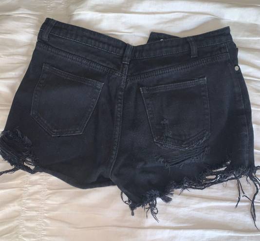 Missguided Black Jean Shorts