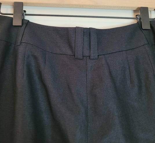 Loft  Black Linen Blend Marisa Wide Leg  Pants