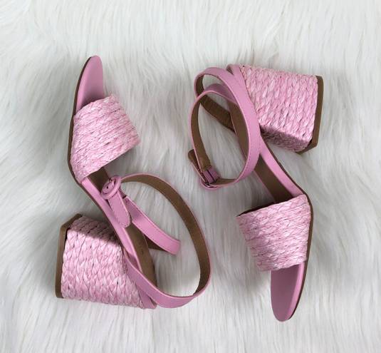 Bamboo NEW  | Braided Heel Maddy Sandals - PINK