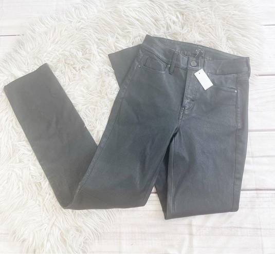 White House | Black Market  WHBM Genuine Black Leather Slim Ankle Pants Size 00