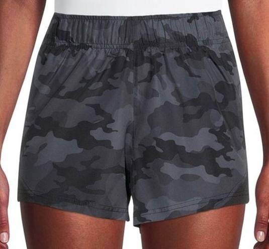 Athletic Works  Running Workout Shorts Built In Brief Black Camo Women’s XXL 20