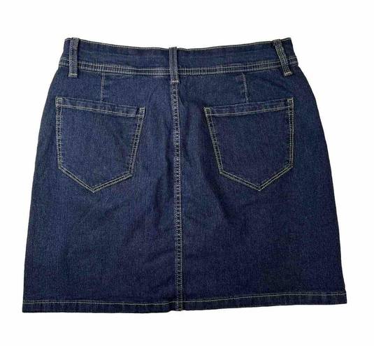 St. John’s Bay  Blue Denim Skort Skirt Dark Wash Size 2