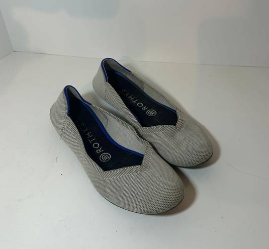 Rothy's The Flat Gray Ballet Flats Round Toe Womens Size 8 Slip On