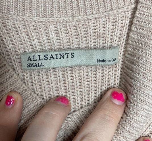 All Saints Manson Vest oatmeal/tan size small