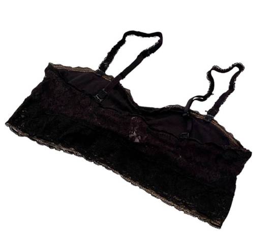 H&M  Black Lace Bralette Women’s Size Large Adjustable Strapless Bra Intimates!