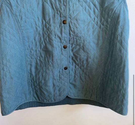 Alfred Dunner Petite Alfred Dunner Quilted blue vest with sweater back