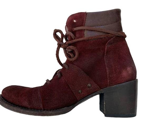 FREEBIRD by Steven  Cage Boots in Wine Leather Suede Size 8