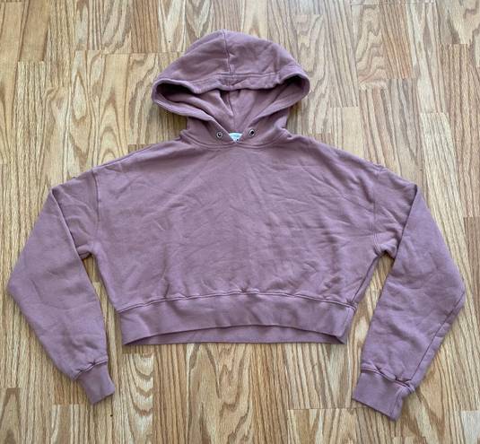 Good American CROPPED & COOL HOODIE IN DUSK  - LARGE